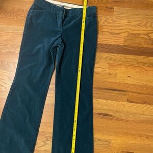 Dark Teal Express Editor Velvet Pants